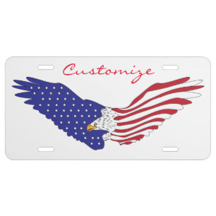 American Eagles Thunder_Cove Patriotic 4th of July License Plate