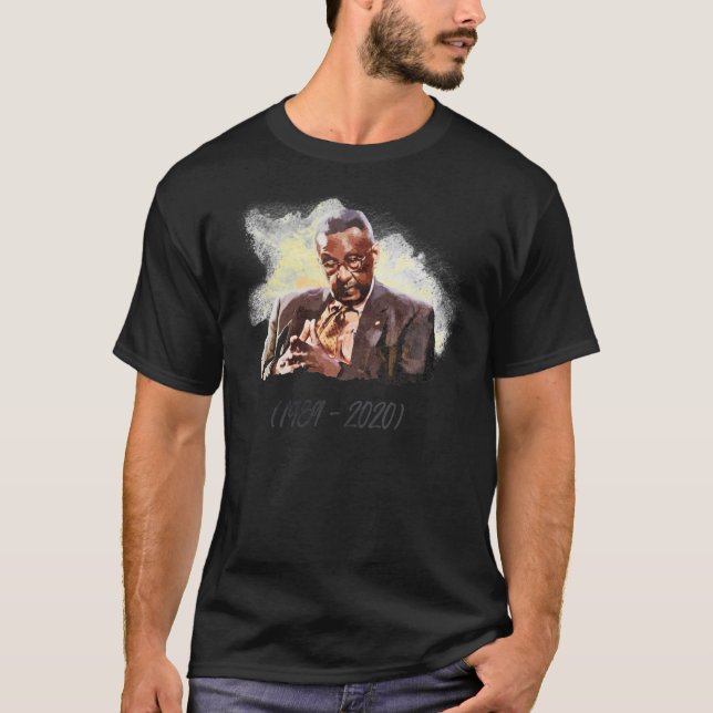American Economist Walter E. Williams - Oil Painti T-Shirt (Front)