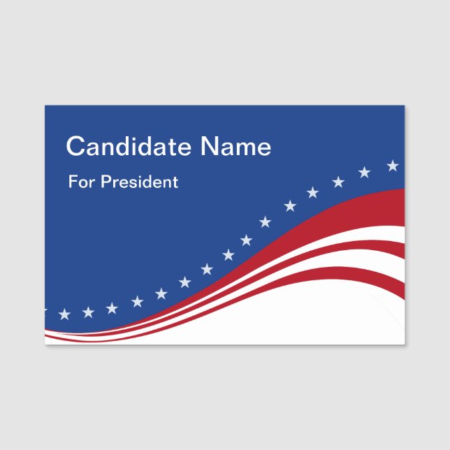 American Election Rally Attendee Name Tags (Front)