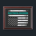 American electrical engineer award plaque<br><div class="desc">Show your appreciation for the American Electrical Engineers with this Award Plaque ,  This Award Plaque  features a stylish design that celebrates the talent and experience of the Electrical Engineers of the United States of America. It's the perfect gift to honor the brilliance of these professionals.</div>