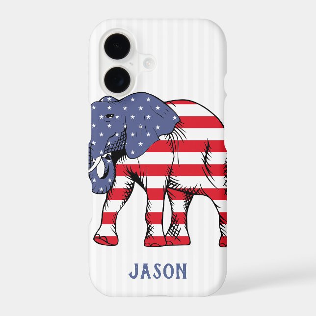 American Elephant Iphone Case (Back)