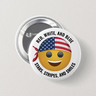 American Emoji Face Button
