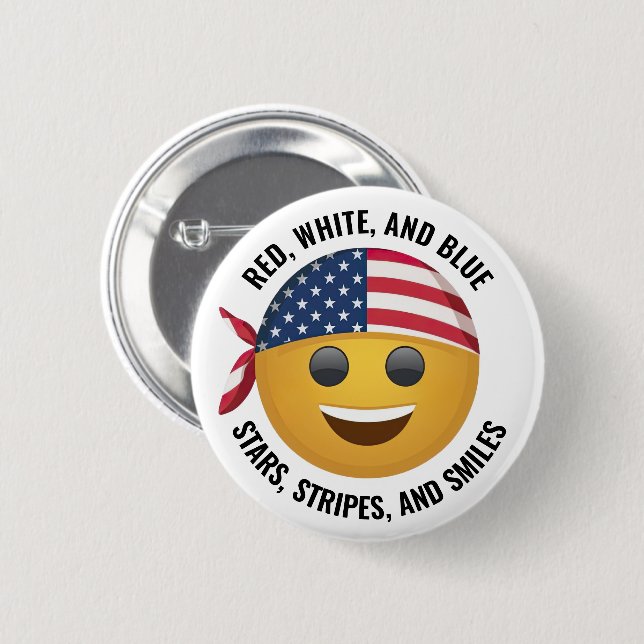 American Emoji Face Button (Front & Back)