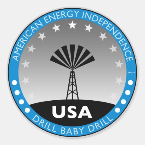 American Energy Independence Classic Round Sticker
