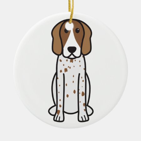 American English Coonhound Dog Cartoon Ceramic Ornament