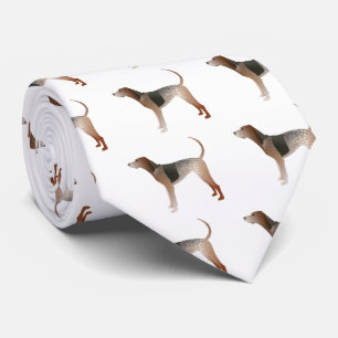 American English Coonhound Dog Silhouette Neck Tie