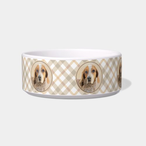 American English Coonhound Painting _ Dog Art Bowl