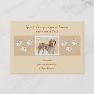 American English Coonhound Painting - Dog Art Business Card