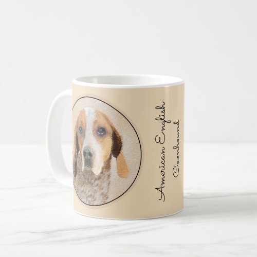 American English Coonhound Painting _ Dog Art Coffee Mug