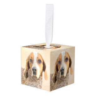 American English Coonhound Painting - Dog Art Cube Ornament