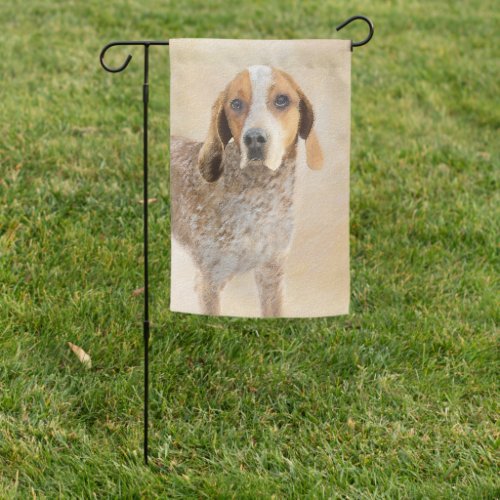 American English Coonhound Painting _ Dog Art Garden Flag