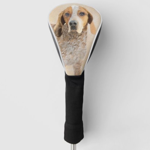 American English Coonhound Painting _ Dog Art Golf Head Cover