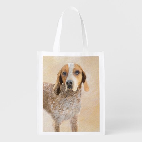 American English Coonhound Painting _ Dog Art Grocery Bag