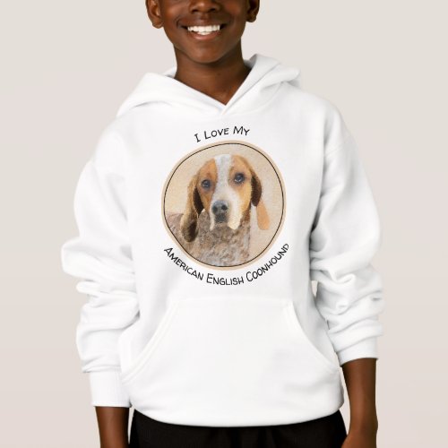 American English Coonhound Painting _ Dog Art Hoodie
