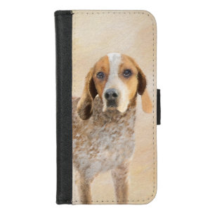 American English Coonhound Painting - Dog Art iPhone 8/7 Wallet Case