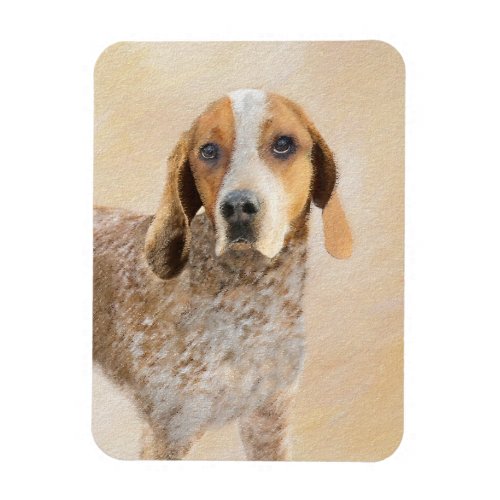 American English Coonhound Painting _ Dog Art Magnet