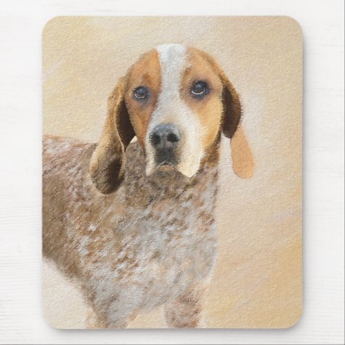 American English Coonhound Painting _ Dog Art Mouse Pad