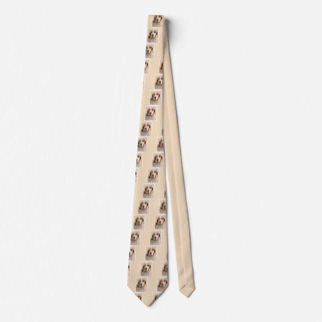 American English Coonhound Painting - Dog Art Neck Tie (Front)