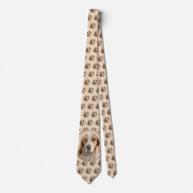 American English Coonhound Painting - Dog Art Neck Tie (Front)