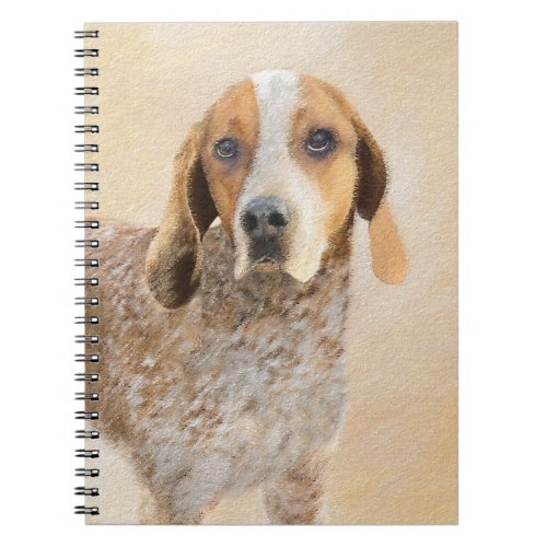 American English Coonhound Painting _ Dog Art Notebook