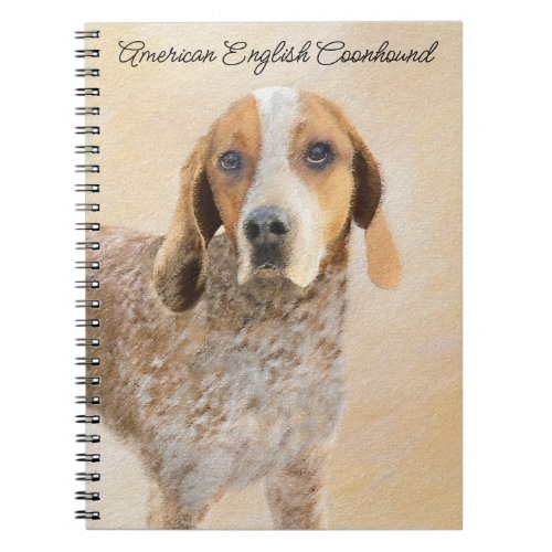 American English Coonhound Painting _ Dog Art Notebook