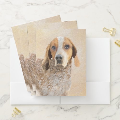 American English Coonhound Painting _ Dog Art Pocket Folder