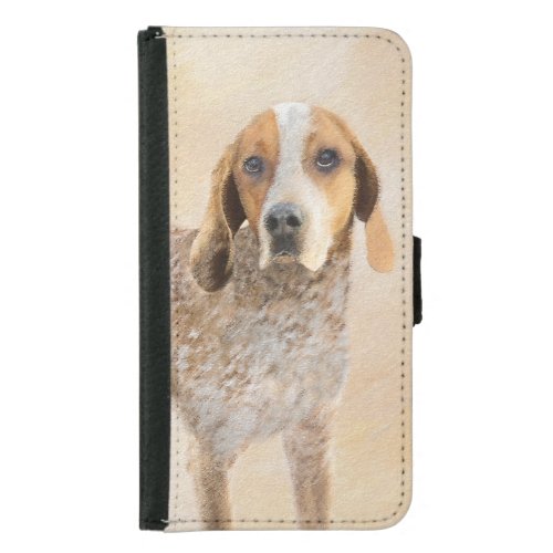 American English Coonhound Painting _ Dog Art Samsung Galaxy S5 Wallet Case