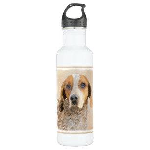 American English Coonhound Painting - Dog Art Stainless Steel Water Bottle
