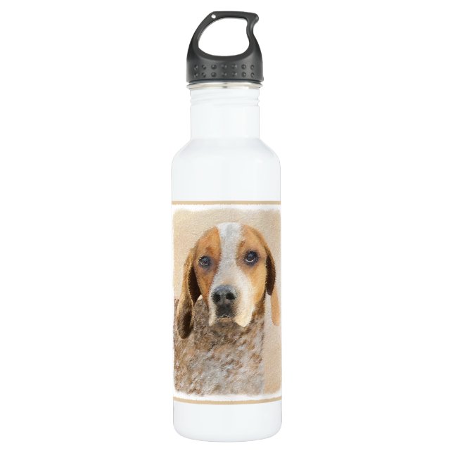 American English Coonhound Painting - Dog Art Stainless Steel Water Bottle (Front)