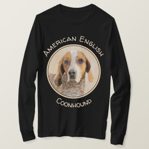 American English Coonhound Painting _ Dog Art T_Shirt