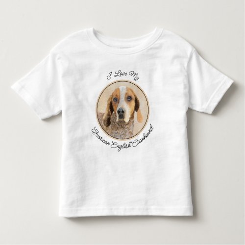 American English Coonhound Painting _ Dog Art Toddler T_shirt