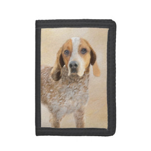 American English Coonhound Painting - Dog Art Tri-fold Wallet