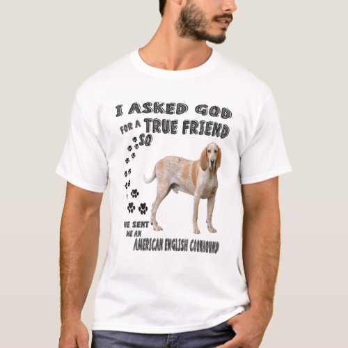 American English Coonhound Quote Mom Dad Print Re T_Shirt