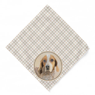 American English Coonhound Redtick Painting Dog Bandana