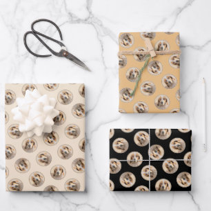 American English Coonhound Redtick Painting Dog Wrapping Paper Sheets