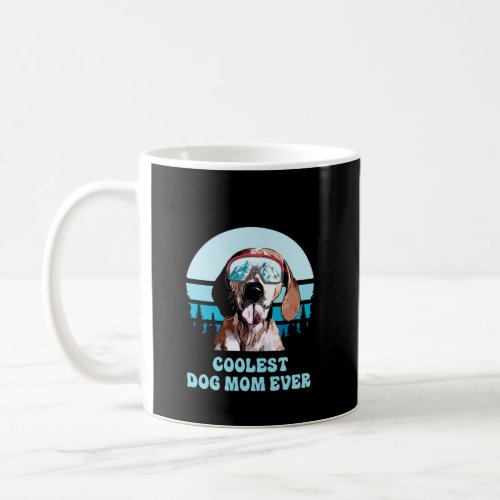 American English Coonhound Skiing Coolest Dog Mom  Coffee Mug