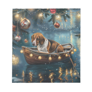 American English Foxhound Christmas Festive Voyage Notepad