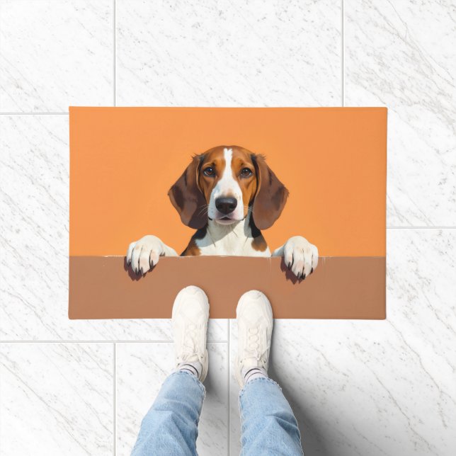 American English Foxhound Doormat Art (Indoor)