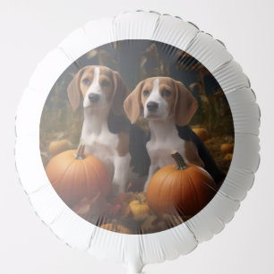 American English Foxhound Puppy Autumn Delight Balloon