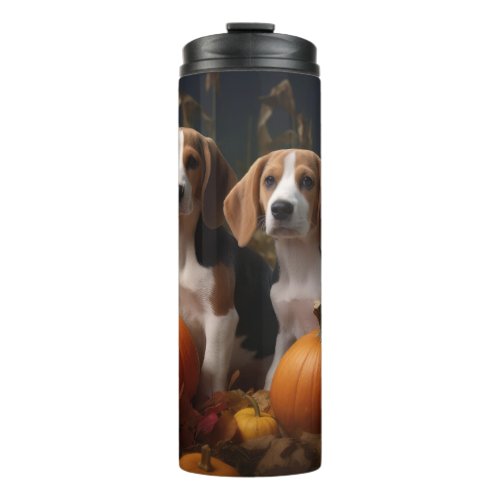 American English Foxhound Puppy Autumn Delight Thermal Tumbler