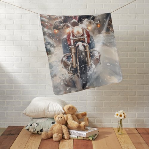 American English Foxhound Riding Bike Christmas Baby Blanket