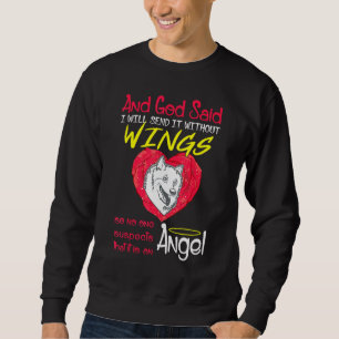 American Eskimo Angel Without Wings Pet Sweatshirt