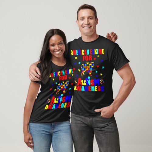 American Eskimo Autism Awareness Gift T_Shirt