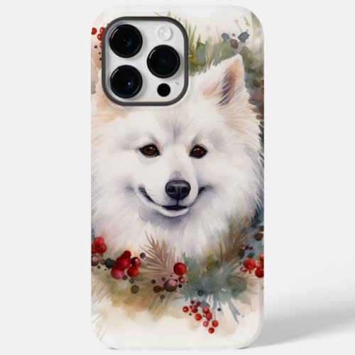 American Eskimo Christmas Wreath Festive Pup Case_Mate iPhone 14 Pro Max Case