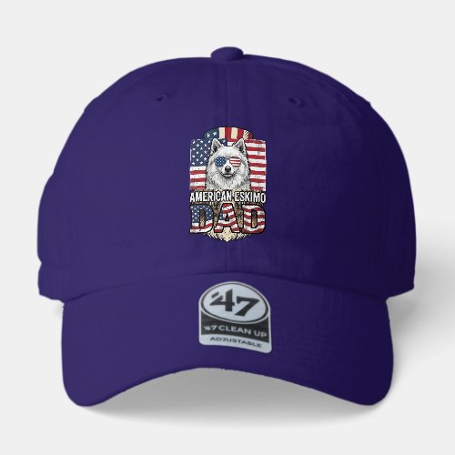 American Eskimo Dad Patriotic Vintage Dog 47 Brand Hat