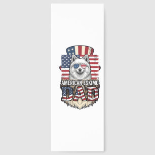 American Eskimo Dad Patriotic Vintage Dog Bookmarks