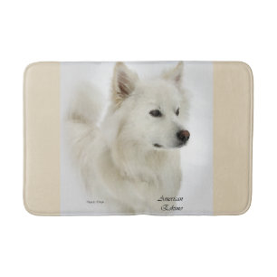 American Eskimo Dog Art Bathroom Mat