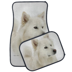 American Eskimo Dog Art Car Mat