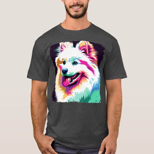American Eskimo Dog Art Dog Lover Gifts T_Shirt