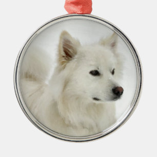American Eskimo Dog Art Metal Ornament
